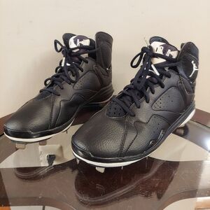 Nike Air Jordan 7 Oreo 684943-010 Men's US 10 EU 44 Black White Baseball Cleats